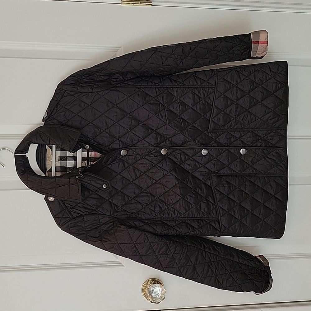 Authentic Burberry black quilted jacket
